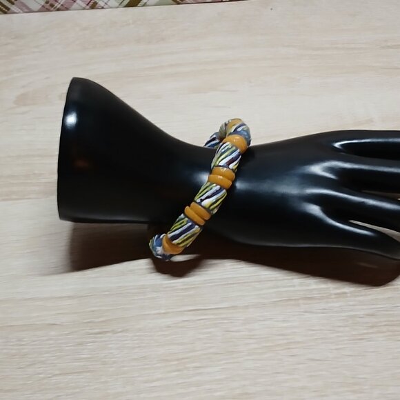 Hand Crafted Chunky Stretchy Resin Beaded Bracelet Fashion Jewelry #41 - Picture 8 of 14